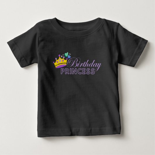 Princess Birthday Celebration Baby T-shirt (Voorkant)