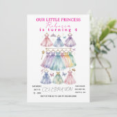 Princess Birthday Dress Up Party Kaart (Staand voorkant)