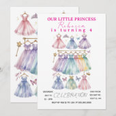 Princess Birthday Dress Up Party Kaart (Voorkant / Achterkant)