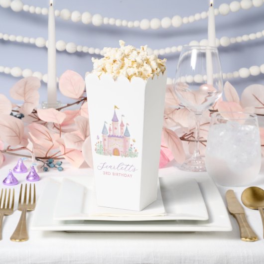 Princess Birthday Enchanted Castle Popcorn Bedankdoosjes (Huwelijk)