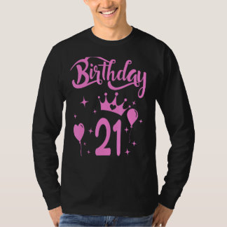 Princess Birthday Girl 21-jarige hoogstaande prins T-shirt