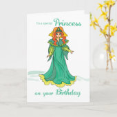 Princess Birthday, Green Kaart (Gele Bloem)