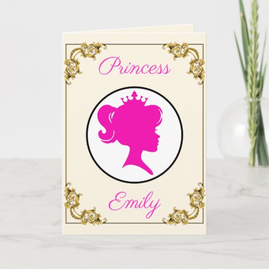 Princess Birthday her Royal Highness Name & Age Kaart (Voorkant)