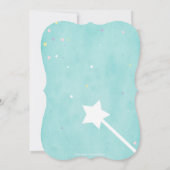 Princess Birthday Invitation Blauwgroen Sprookjess Kaart (Achterkant)