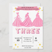 Princess Birthday Invitation Kaart (Voorkant)