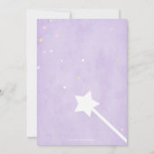 Princess Birthday Invitation Paars Fairy Dust Kaart (Achterkant)