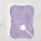 Princess Birthday Invitation Paars Fairy Dust Kaart (Achterkant)
