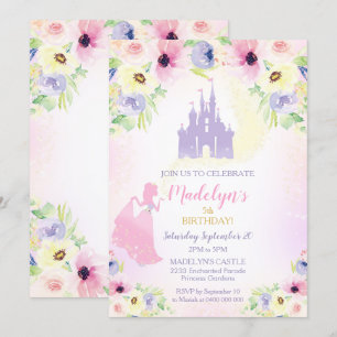 Princess Birthday Invitation Princess Castle Kaart