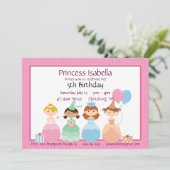 Princess Birthday Kaart (Staand voorkant)