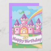 Princess Birthday Kaart (Voorkant / Achterkant)