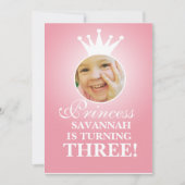 Princess Birthday Kaart (Voorkant)