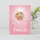 Princess Birthday Kaart (Staand voorkant)