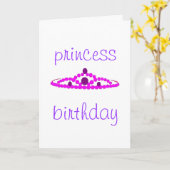 princess birthday kaart (Gele Bloem)