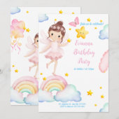 Princess Birthday Kaart – Vlindervleugels & Sterre (Voorkant / Achterkant)