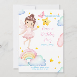 Princess Birthday Kaart – Vlindervleugels & Sterre