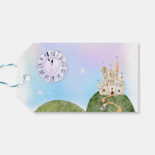 Princess Birthday Kinder Dank u Cadeaulabel (Achterkant Horizontaal)