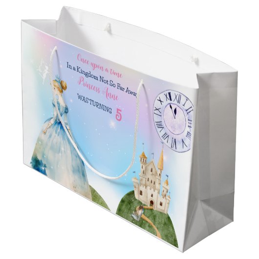 Princess Birthday Kinder Groot Cadeauzakje (Achterkant Gekanteld)