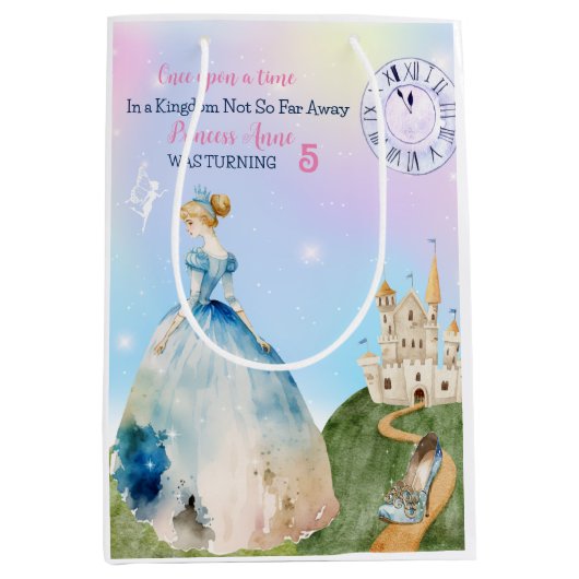 Princess Birthday Kinder Medium Cadeauzakje (Voorkant)