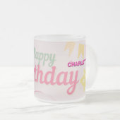 princess birthday matglas koffiemok (Voorkant rechts)