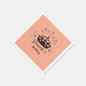 Princess Birthday - minimalistische retrokraai Servet (Hoek)