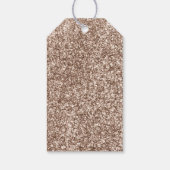 Princess Birthday Party Bedankt Beige glitter Cadeaulabel (Achterkant)