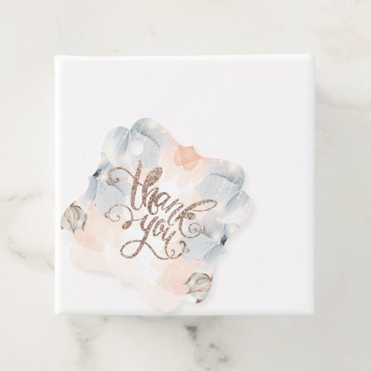 Princess Birthday Party Beige glitter Bedankjes Labels (In situ)