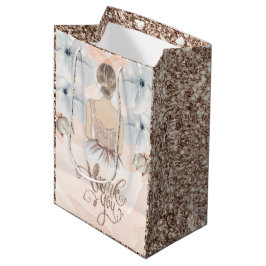 Princess Birthday Party Beige glitter Medium Cadeauzakje