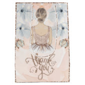 Princess Birthday Party Beige glitter Medium Cadeauzakje (Achterkant)