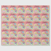 Princess Birthday Party Birthday Wrapping Paper Cadeaupapier (Vlak)