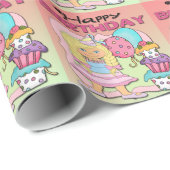 Princess Birthday Party Birthday Wrapping Paper Cadeaupapier (Rol Hoek)