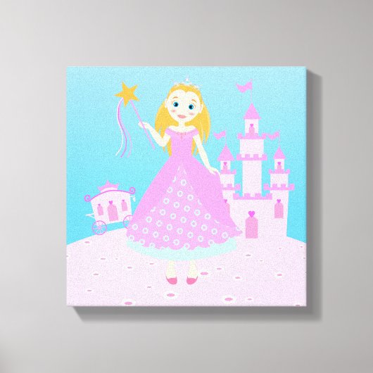 Princess Birthday Party Canvas Afdruk (Voorkant)