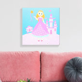 Princess Birthday Party Canvas Afdruk (Insitu (Woonkamer))