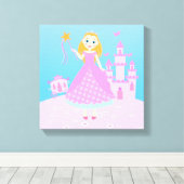 Princess Birthday Party Canvas Afdruk (Insitu (Houten vloer))