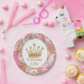 Princess Birthday Party Custom Papieren Bordje (Feest)