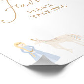 Princess Birthday Party Favors Sign Poster (Hoek)