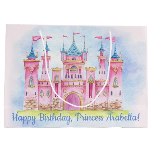 Princess Birthday Party Groot Cadeauzakje (Achterkant)