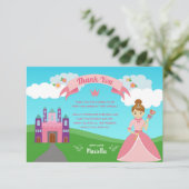 Princess Birthday Party - Hartelijk dank - Kaart (Staand voorkant)