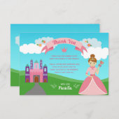 Princess Birthday Party - Hartelijk dank - Kaart (Voorkant / Achterkant)