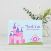 Princess Birthday Party - Hartelijk dank - Kaart (Staand voorkant)