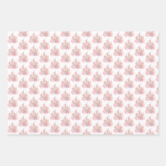 Princess Birthday party Inpakpapier Vel (Voorkant 3)