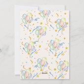 Princess Birthday Party Invitation Feestdagenkaart (Achterkant)