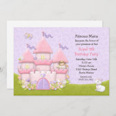 Princess Birthday Party Invitation Kaart (Voorkant / Achterkant)