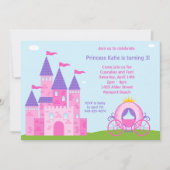 Princess Birthday Party Invitation Kaart (Voorkant)