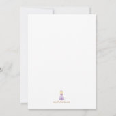 Princess Birthday Party Invitation Kaart (Achterkant)