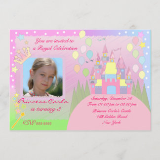Princess Birthday Party Invitation Kaart