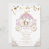 Princess Birthday Party Invitation Kaart (Voorkant)