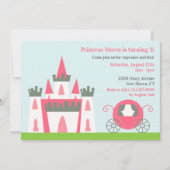 Princess Birthday Party Invitation Kaart (Voorkant)