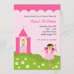 Princess Birthday Party Invitation Kaart