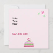 Princess Birthday Party Invitation Kaart (Achterkant)