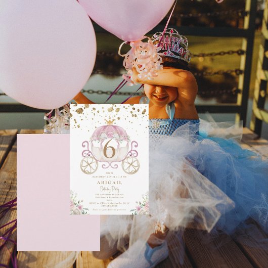 Princess Birthday Party Invitation Kaart